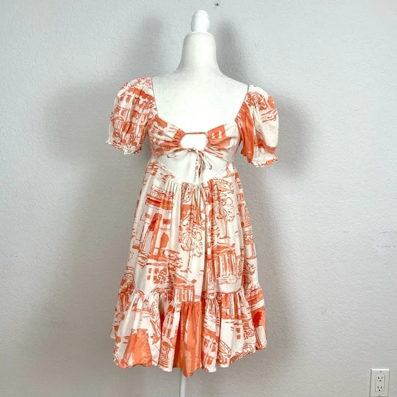 Urban Outfitters Babydoll Novelty Mini Dress Size S - Picture 2 of 5